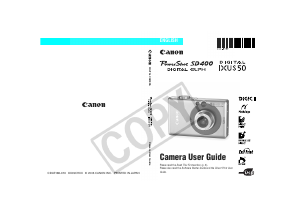 Manual Canon PowerShot SD400 Digital Camera