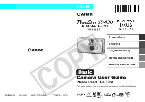 Manual Canon PowerShot SD430 Digital Camera