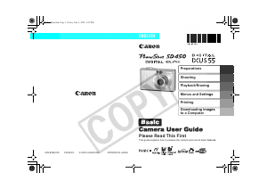 Manual Canon PowerShot SD450 Digital Camera