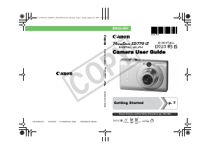 Manual Canon PowerShot SD770 IS Digital Camera