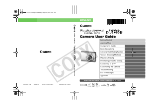 Manual Canon PowerShot SD870 IS Digital Camera