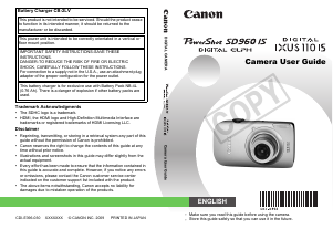 Manual Canon PowerShot SD960 IS Digital Camera