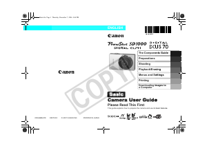 Manual Canon PowerShot SD1000 Digital Camera