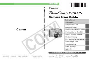Manual Canon PowerShot SX 100 IS Digital Camera