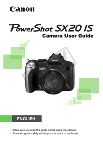 Manual Canon PowerShot SX20 IS Digital Camera