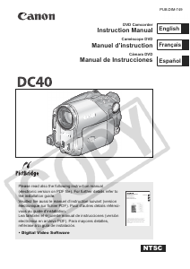 Manual Canon DC40 Camcorder