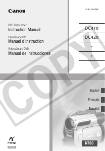 Manual Canon DC410 Camcorder