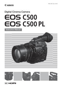 Handleiding Canon EOS C500 Camcorder