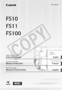 Handleiding Canon FS10 Camcorder