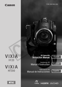 Manual Canon VIXIA HF20 Camcorder