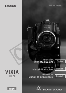 Manual Canon VIXIA HF21 Camcorder