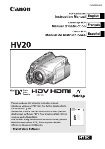 Manual Canon VIXIA HV20 Camcorder