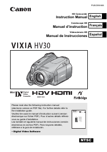 Manual Canon VIXIA HV30 Camcorder