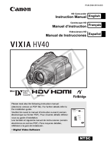 Manual Canon VIXIA HV40 Camcorder