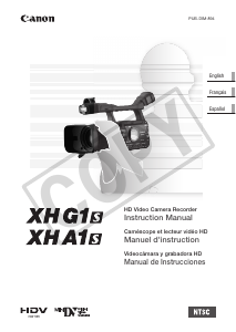 Manual Canon XH A1S Camcorder