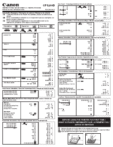 Mode d’emploi Canon CP1200D Calculatrice