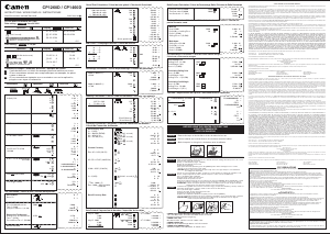 Mode d’emploi Canon CP1260D Calculatrice