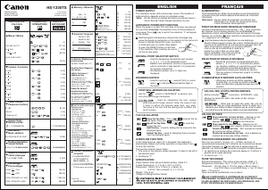 Mode d’emploi Canon HS-1200TS Calculatrice