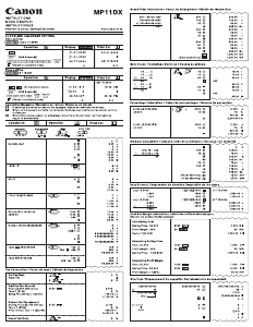 Manual de uso Canon MP11DX Calculadora