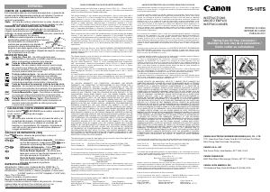 Manual de uso Canon TS-10TS Calculadora