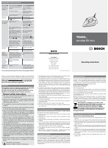 Handleiding Bosch TDA5631GB Strijkijzer