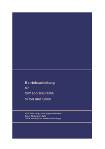 Bedienungsanleitung Simson SR80 Roller