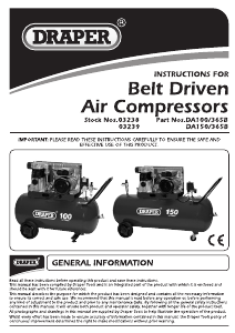 Manual Draper 230V 150L Compressor