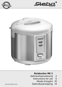 Manual Steba RK 2 Rice Cooker