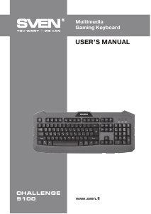 Manual Sven Challenge 9100 Keyboard