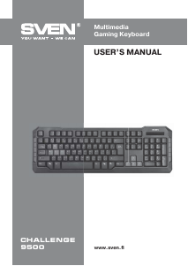 Manual Sven Challenge 9500 Keyboard