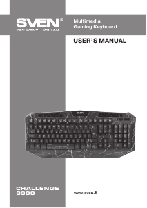 Manual Sven Challenge 9900 Keyboard