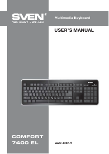 Manual Sven Comfort 7400 EL Keyboard