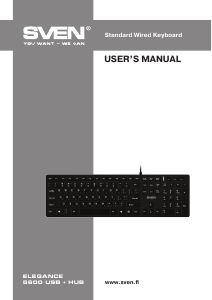 Manual Sven Elegance 5600 Keyboard