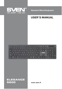 Manual Sven Elegance 5800 Keyboard