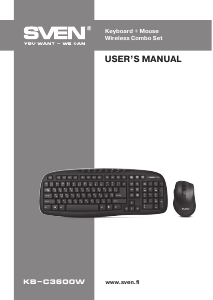 Manual Sven KB-C3600W Keyboard