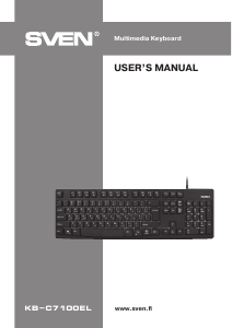 Manual Sven KB-C7100EL Keyboard