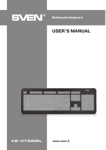 Manual Sven KB-C7300EL Keyboard