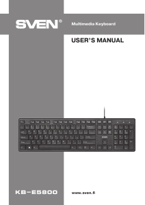 Manual Sven KB-E5800 Keyboard