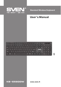 Manual Sven KB-E5900W Keyboard