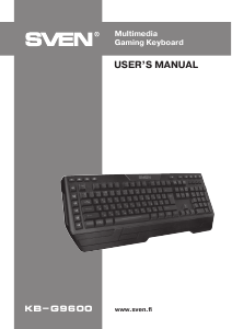 Manual Sven KB-G9600 Keyboard