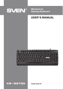 Manual Sven KB-G9700 Keyboard