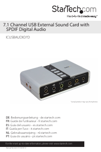 Manual StarTech ICUSBAUDIO7D Sound Card