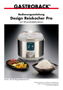 Bedienungsanleitung Gastroback Pro Reiskocher