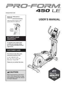Manual Pro-Form 450 LE Cross Trainer