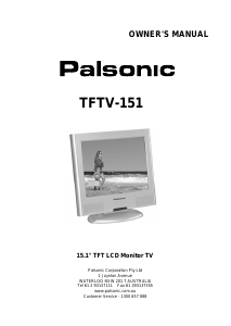 Manual Palsonic TFTV151 LCD Television