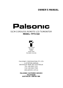 Manual Palsonic TFTV510 LCD Television