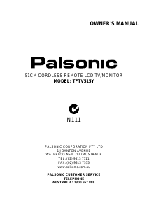 Manual Palsonic TFTV515Y LCD Television