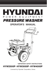 Manual Hyundai HYW4000P Pressure Washer