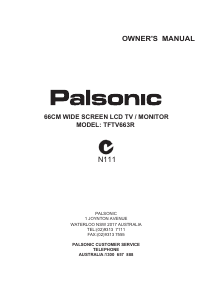 Manual Palsonic TFTV663R LCD Television