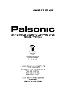 Handleiding Palsonic TFTV760 LCD televisie